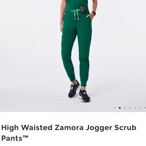 Figs High Waisted Zamora Scrub Pants in Hunter Green XXL PETITE